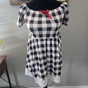 Girls Checkerd 10-12y Girls Dress